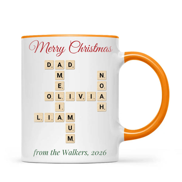 Personalised Christmas Family Crossword Mug, view 11