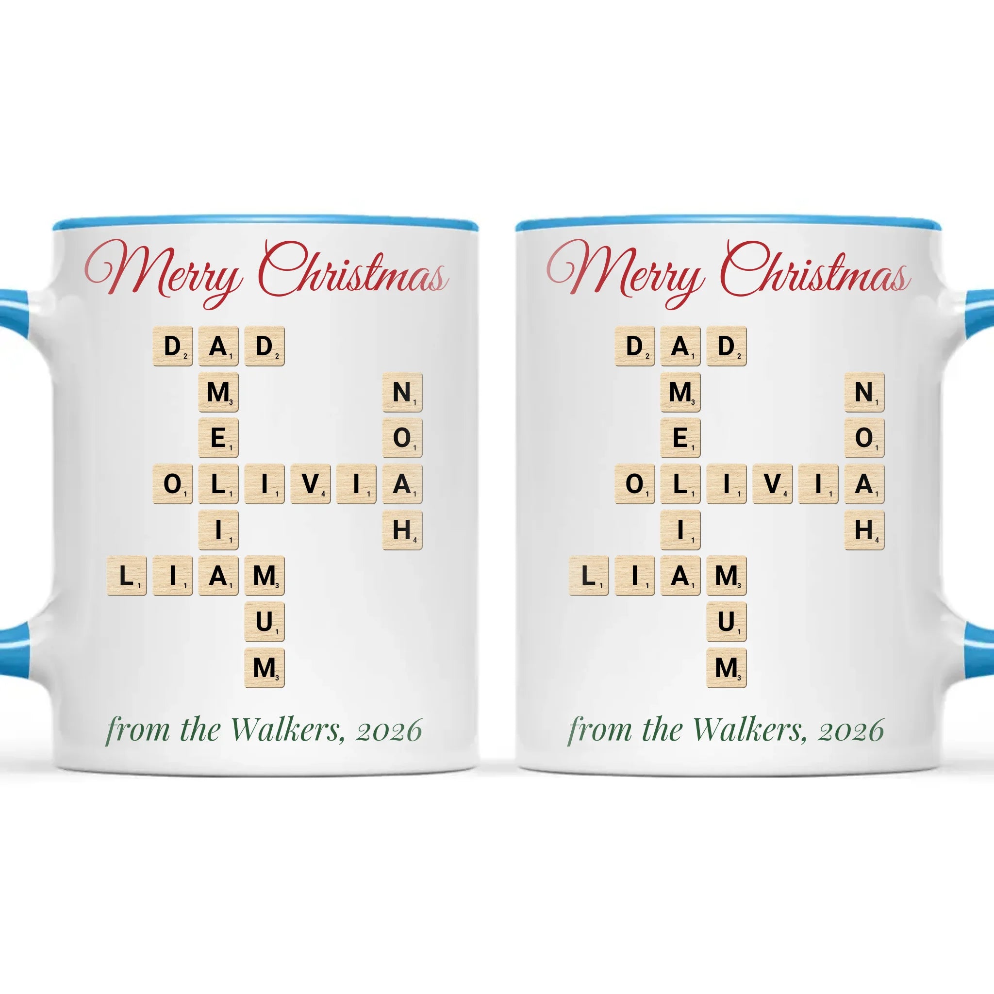Personalised Christmas Family Crossword Mug, view 9