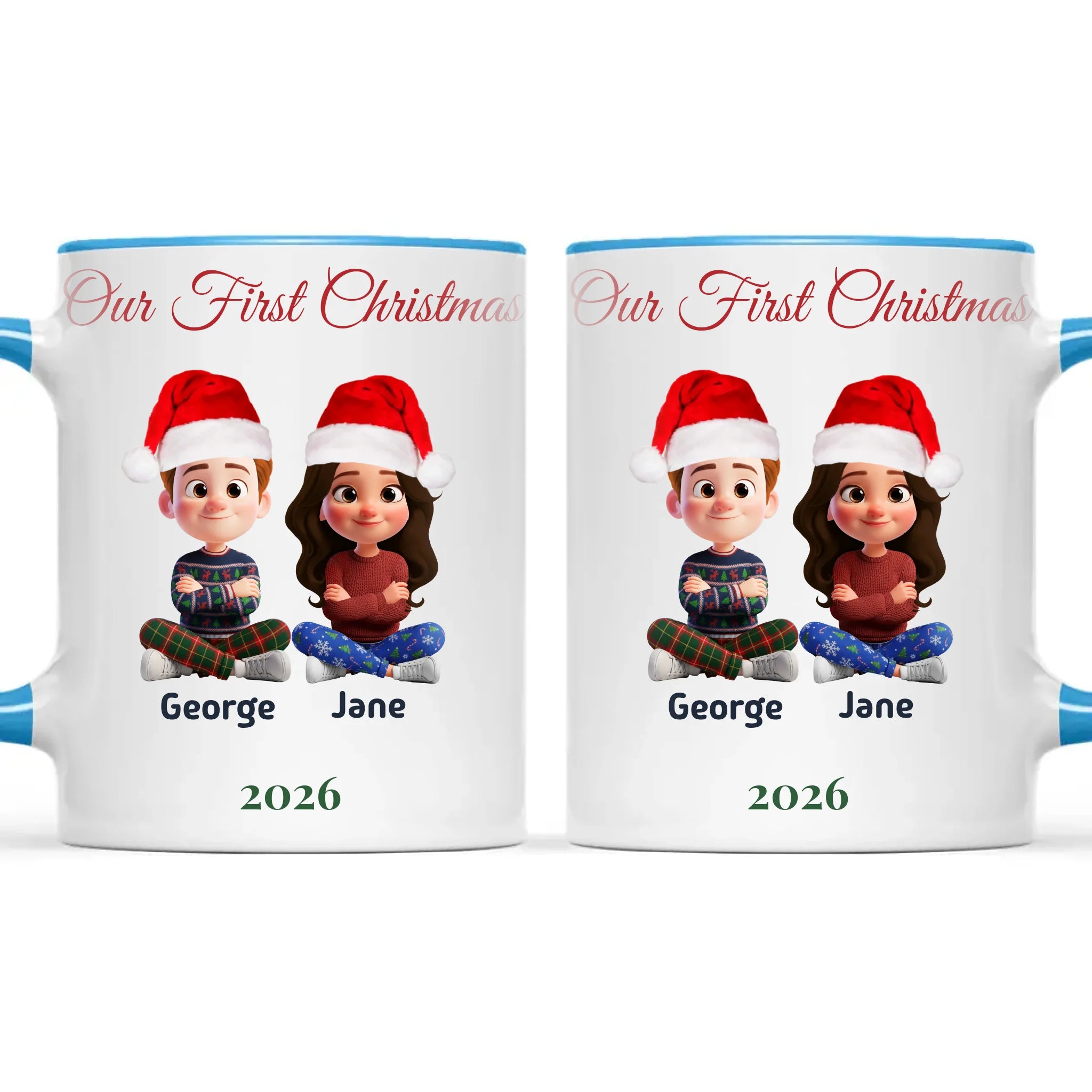 Personalised Our First Christmas Couple Mug, view 9