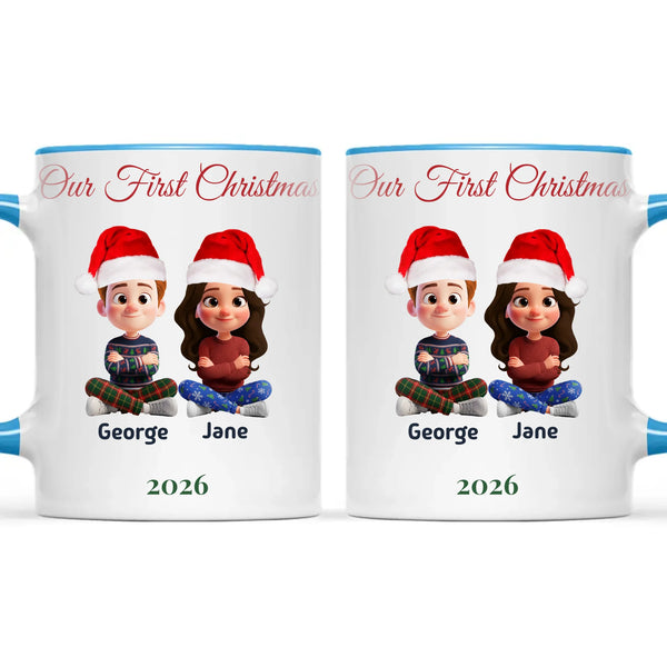 Personalised Our First Christmas Couple Mug, view 9