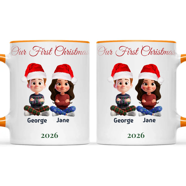 Personalised Our First Christmas Couple Mug, view 12