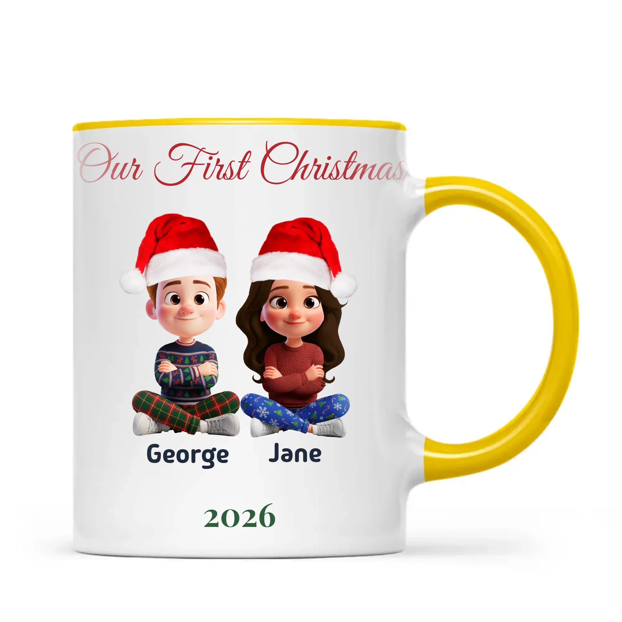 Personalised Our First Christmas Couple Mug, view 17