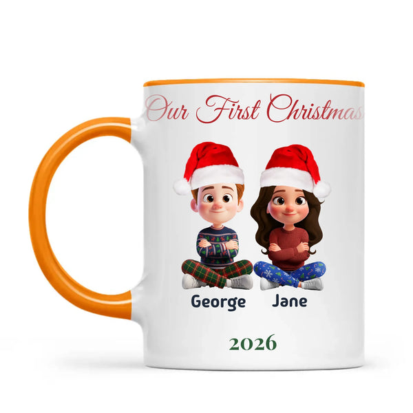Personalised Our First Christmas Couple Mug, view 10