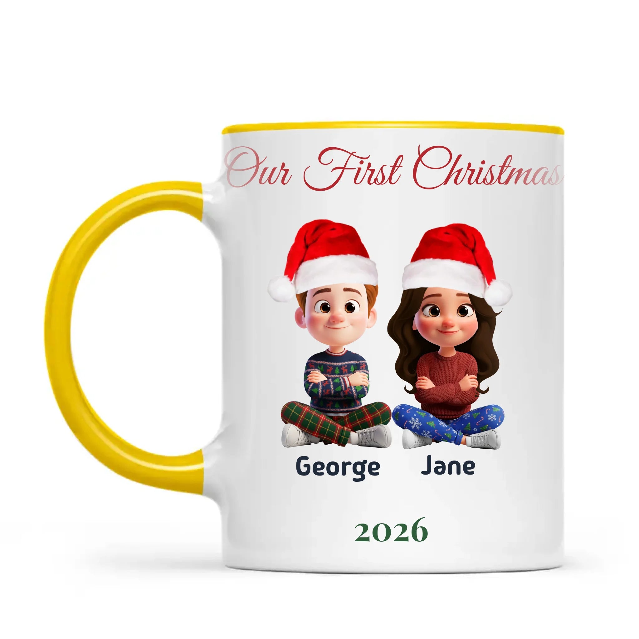 Personalised Our First Christmas Couple Mug, view 16