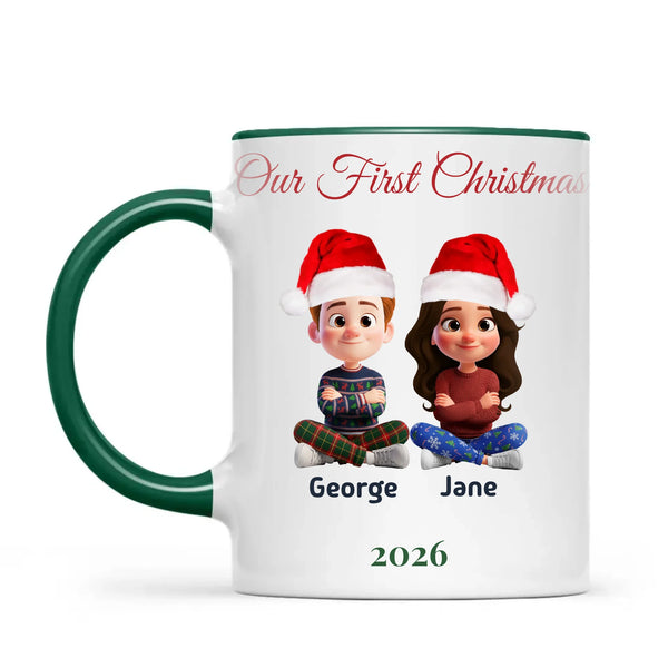 Personalised Our First Christmas Couple Mug, view 19