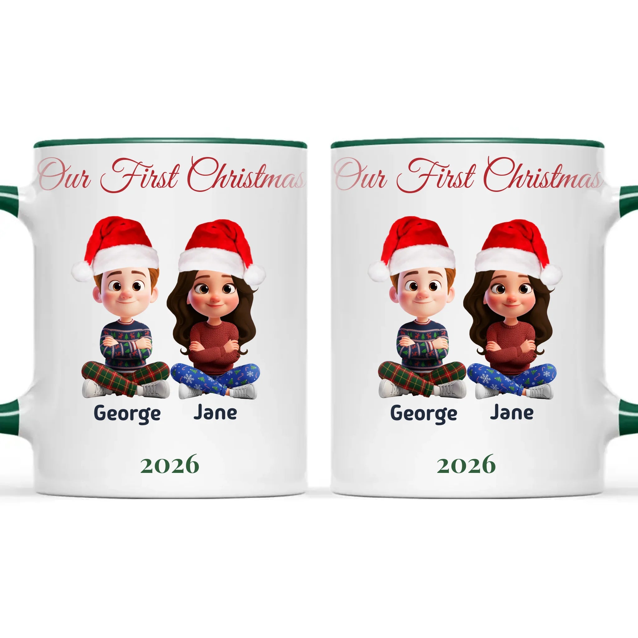 Personalised Our First Christmas Couple Mug, view 21