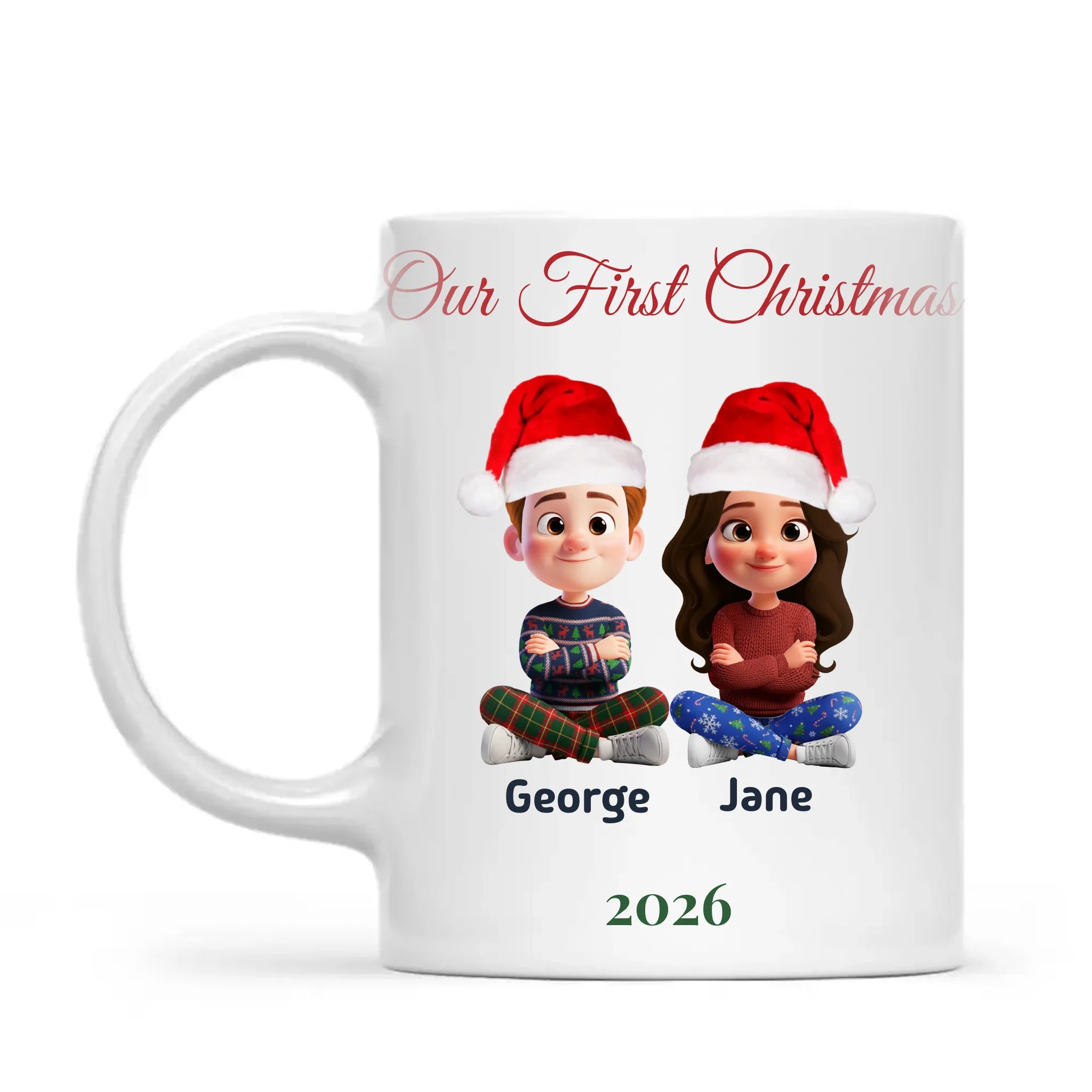 Personalised Our First Christmas Couple Mug