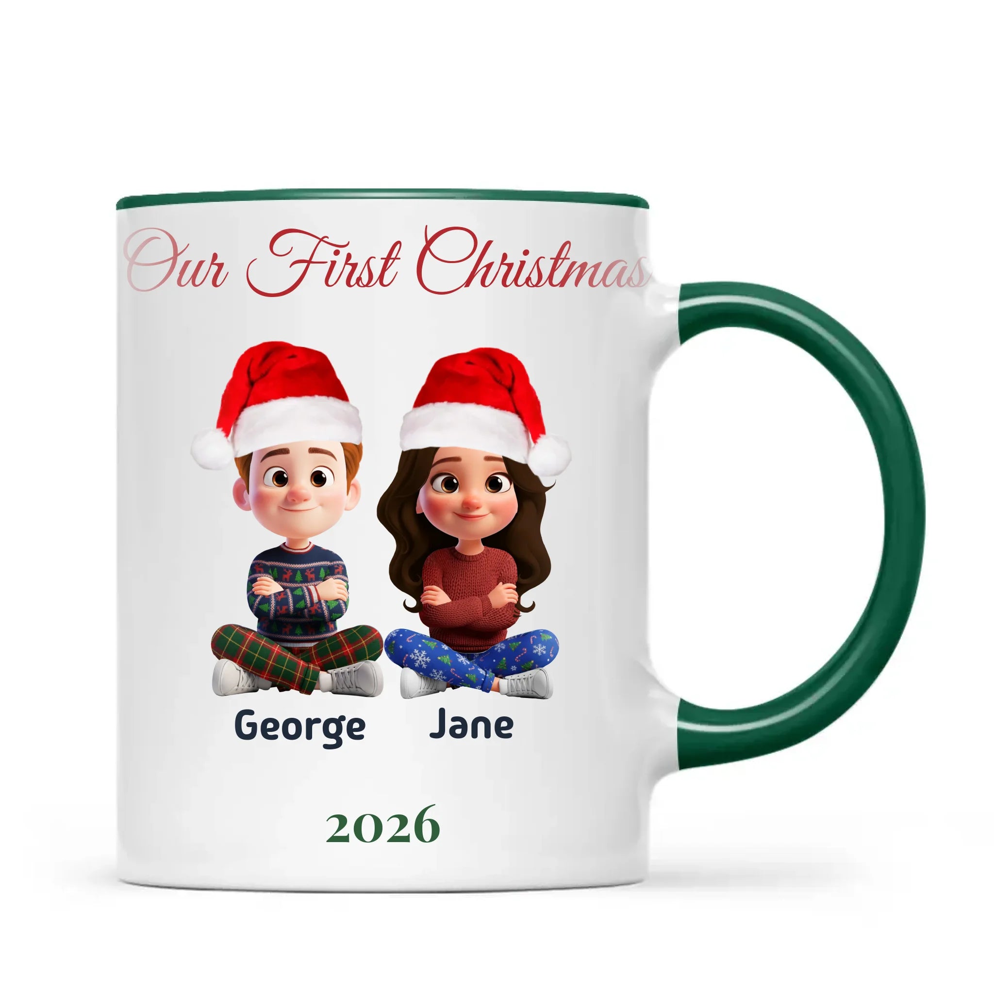 Personalised Our First Christmas Couple Mug, view 20