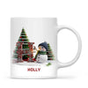 Personalised Snowman Letter Christmas Mug, view 2
