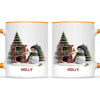 Personalised Snowman Letter Christmas Mug, view 12