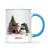 Personalised Snowman Letter Christmas Mug, view 8