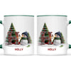 Personalised Snowman Letter Christmas Mug, view 21