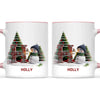 Personalised Snowman Letter Christmas Mug, view 15