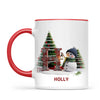 Personalised Snowman Letter Christmas Mug, view 4