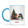 Personalised Snowman Letter Christmas Mug, view 7