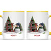 Personalised Snowman Letter Christmas Mug, view 18