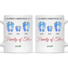 Personalised First Christmas Family Footprints Mug, view 3