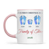 Personalised First Christmas Family Footprints Mug, view 13