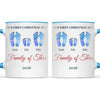 Personalised First Christmas Family Footprints Mug, view 9