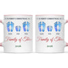 Personalised First Christmas Family Footprints Mug, view 15