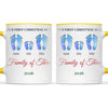 Personalised First Christmas Family Footprints Mug, view 18