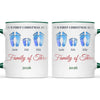 Personalised First Christmas Family Footprints Mug, view 21