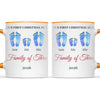 Personalised First Christmas Family Footprints Mug, view 12