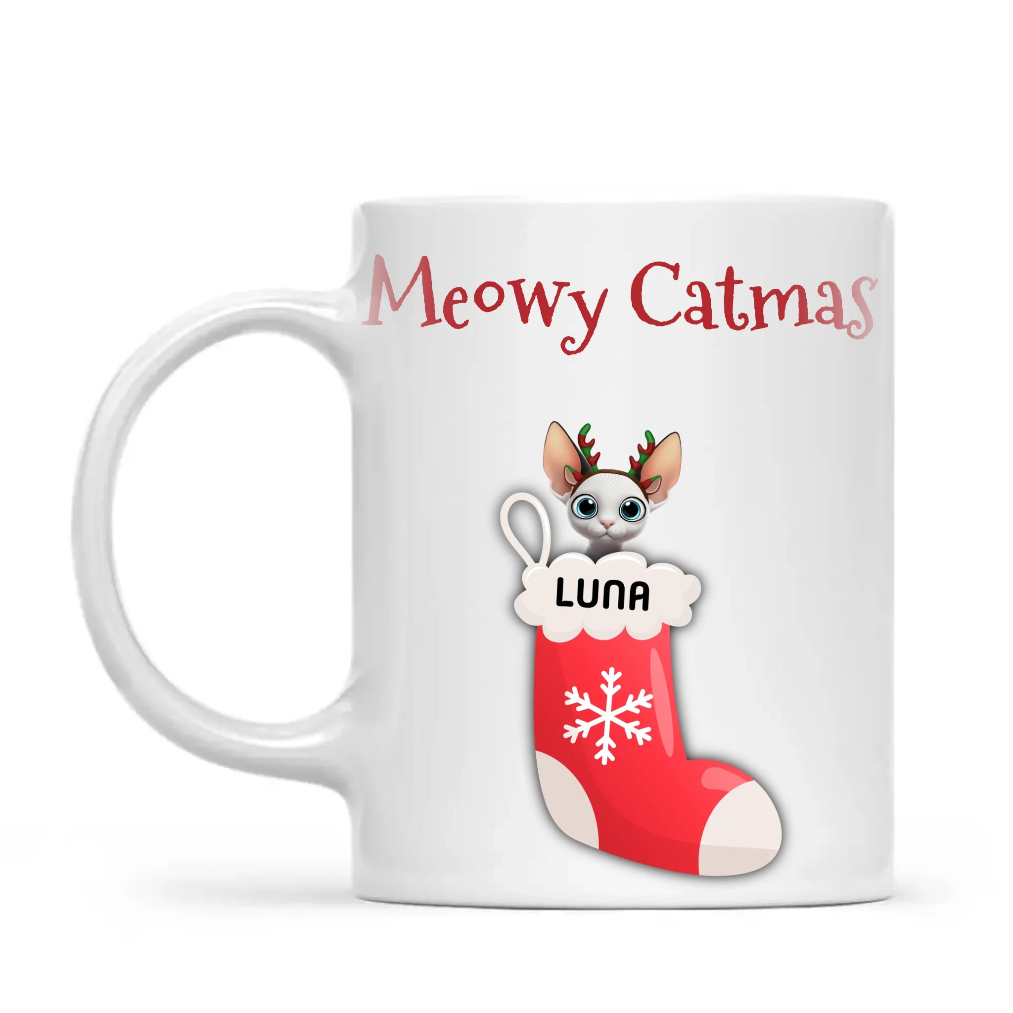Personalised Meowy Catmas Cats Mug