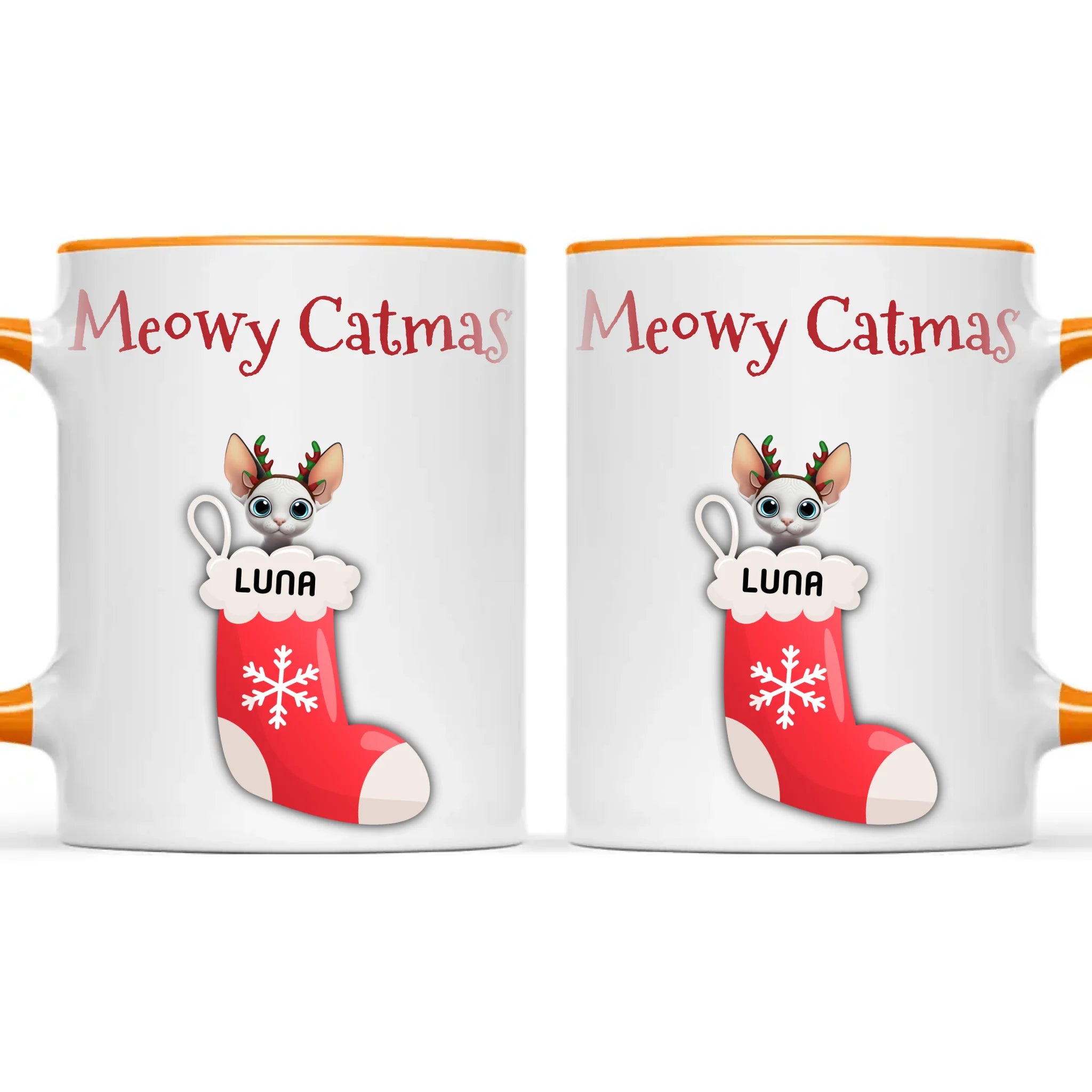 Personalised Meowy Catmas Cats Mug, view 12