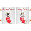 Personalised Meowy Catmas Cats Mug, view 12