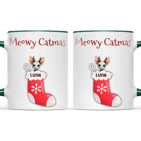 Personalised Meowy Catmas Cats Mug, view 21