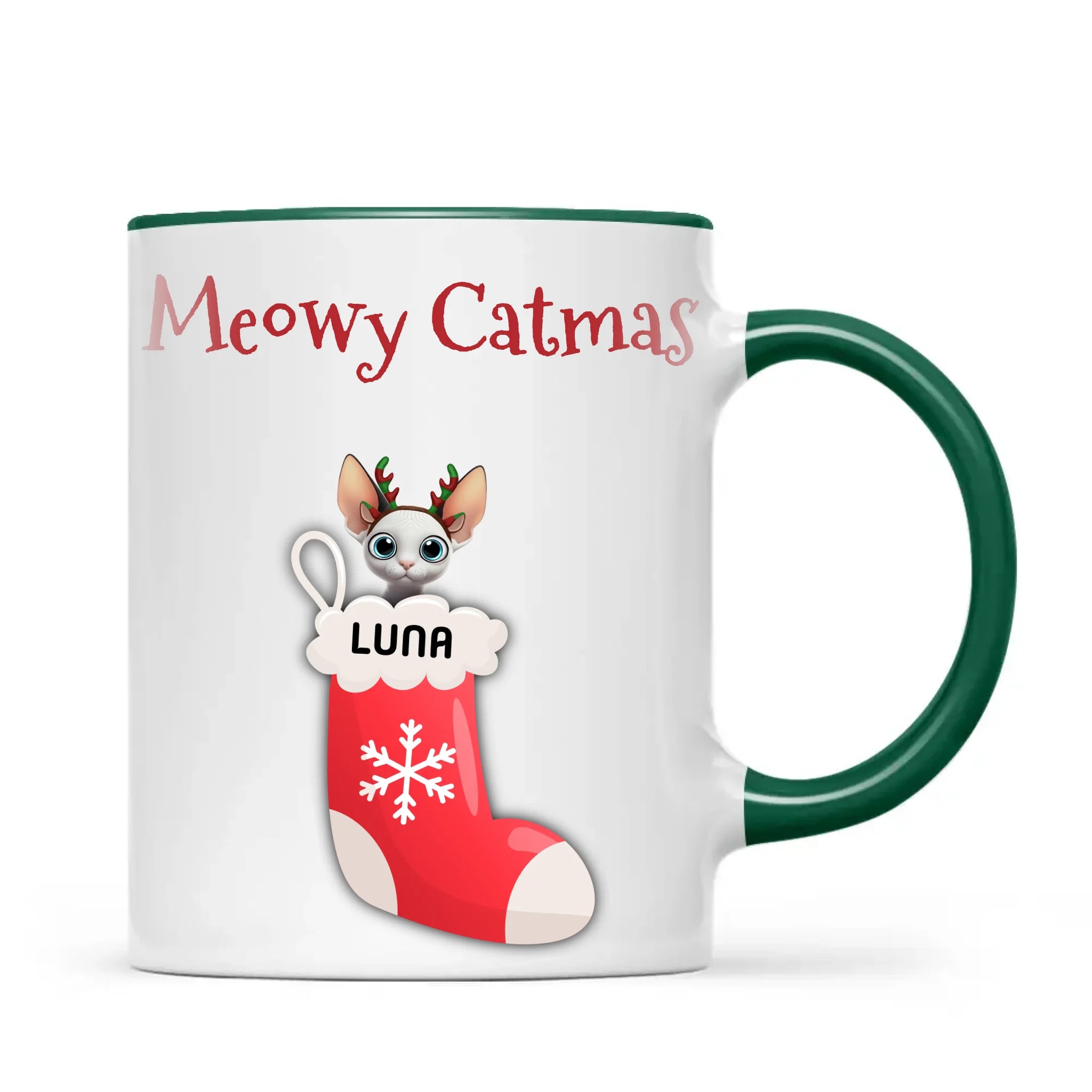 Personalised Meowy Catmas Cats Mug, view 20