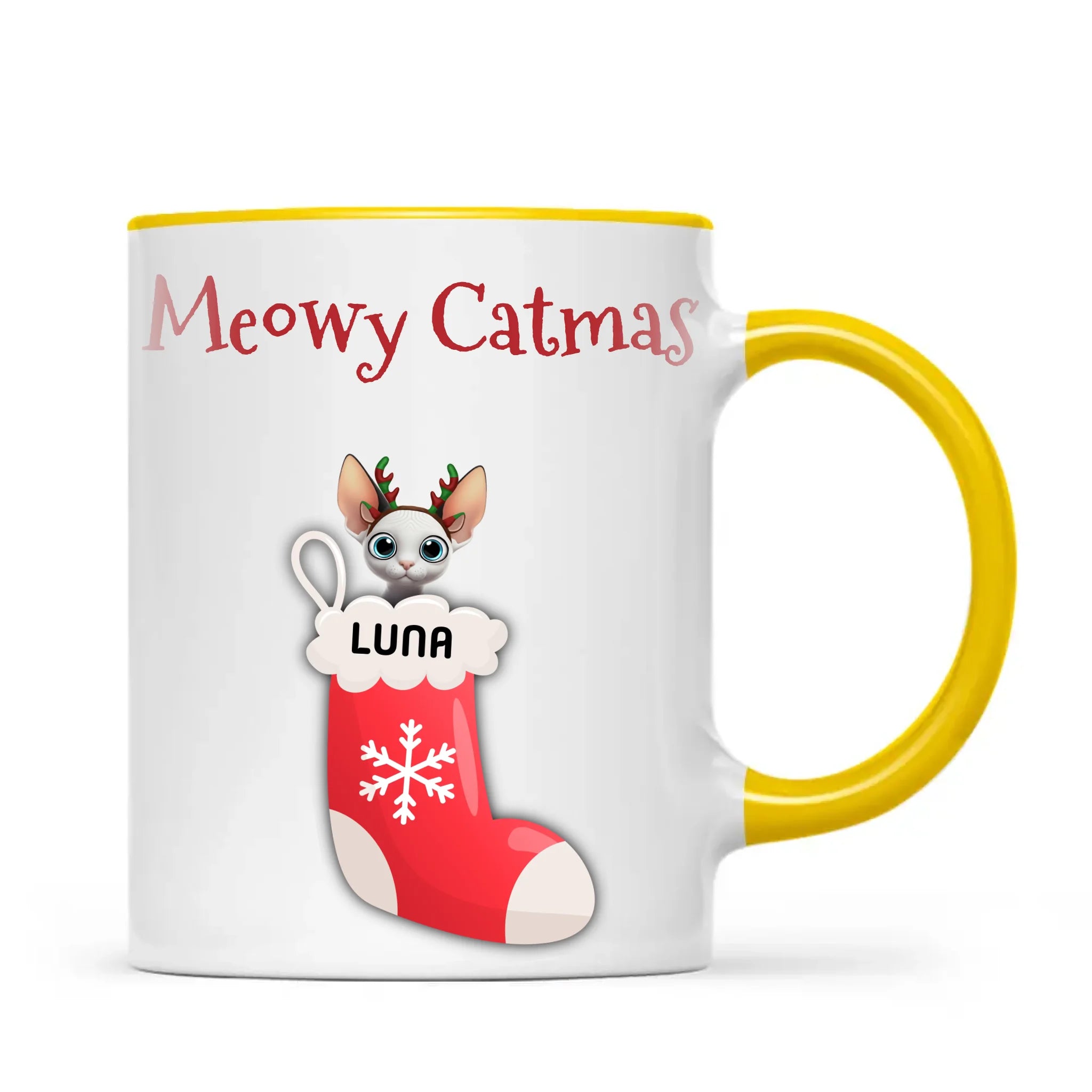 Personalised Meowy Catmas Cats Mug, view 17