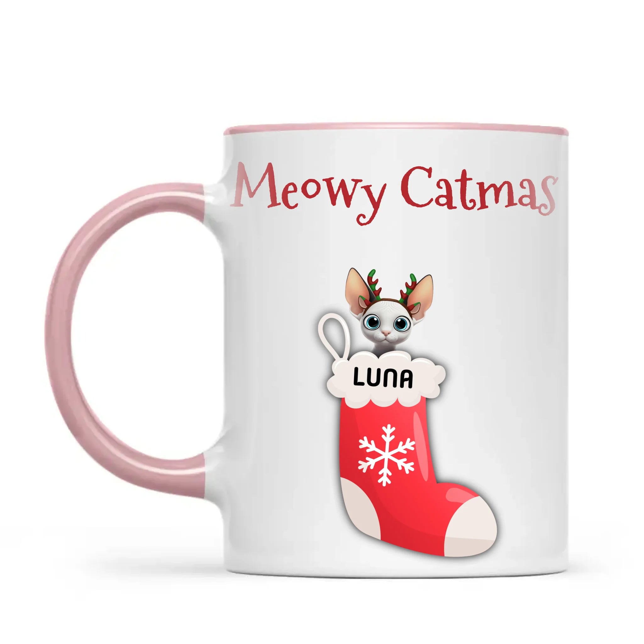 Personalised Meowy Catmas Cats Mug, view 13