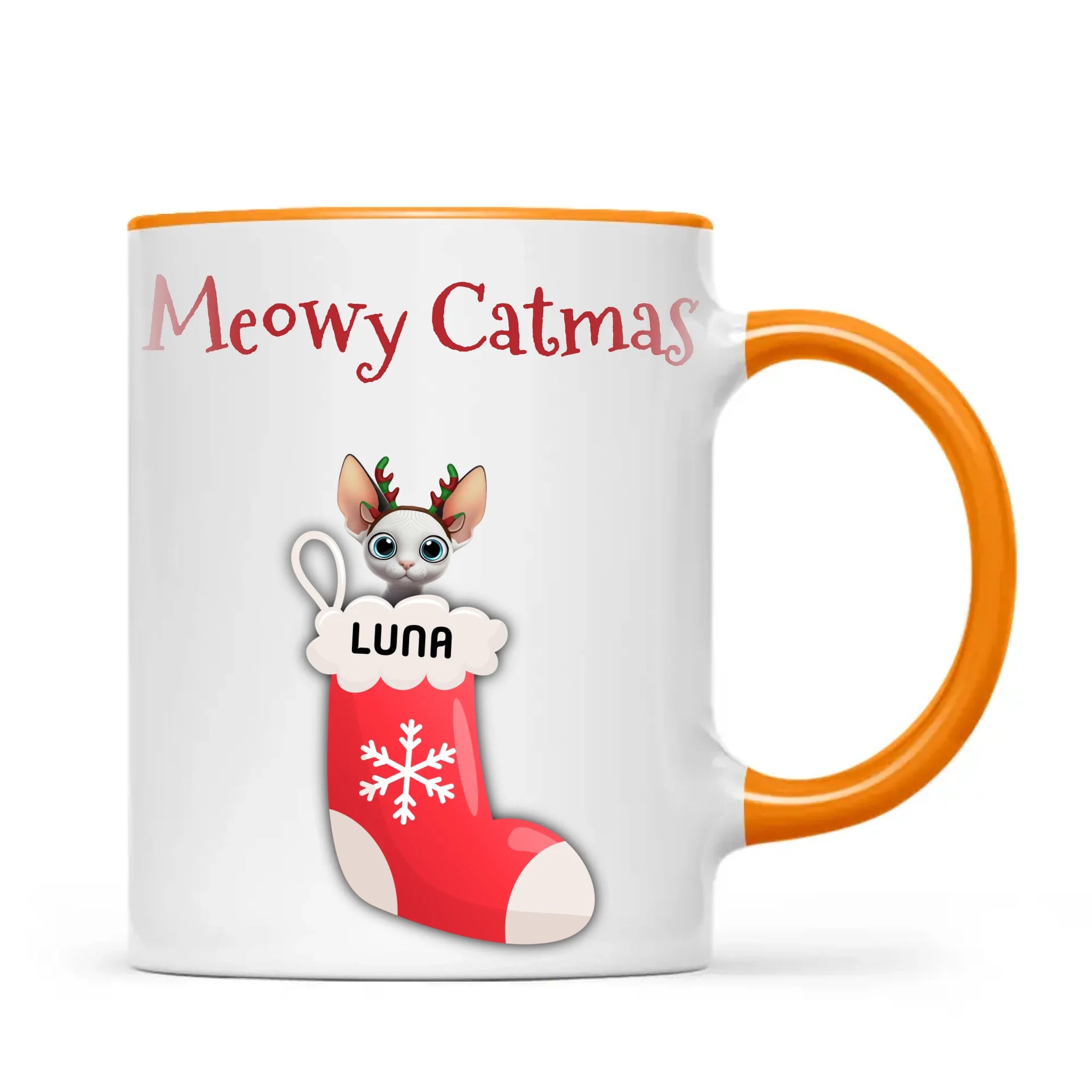 Personalised Meowy Catmas Cats Mug, view 11