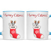 Personalised Meowy Catmas Cats Mug, view 9