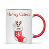 Personalised Meowy Catmas Cats Mug, view 5