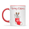 Personalised Meowy Catmas Cats Mug, view 4