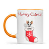 Personalised Meowy Catmas Cats Mug, view 10