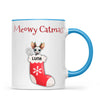 Personalised Meowy Catmas Cats Mug, view 8