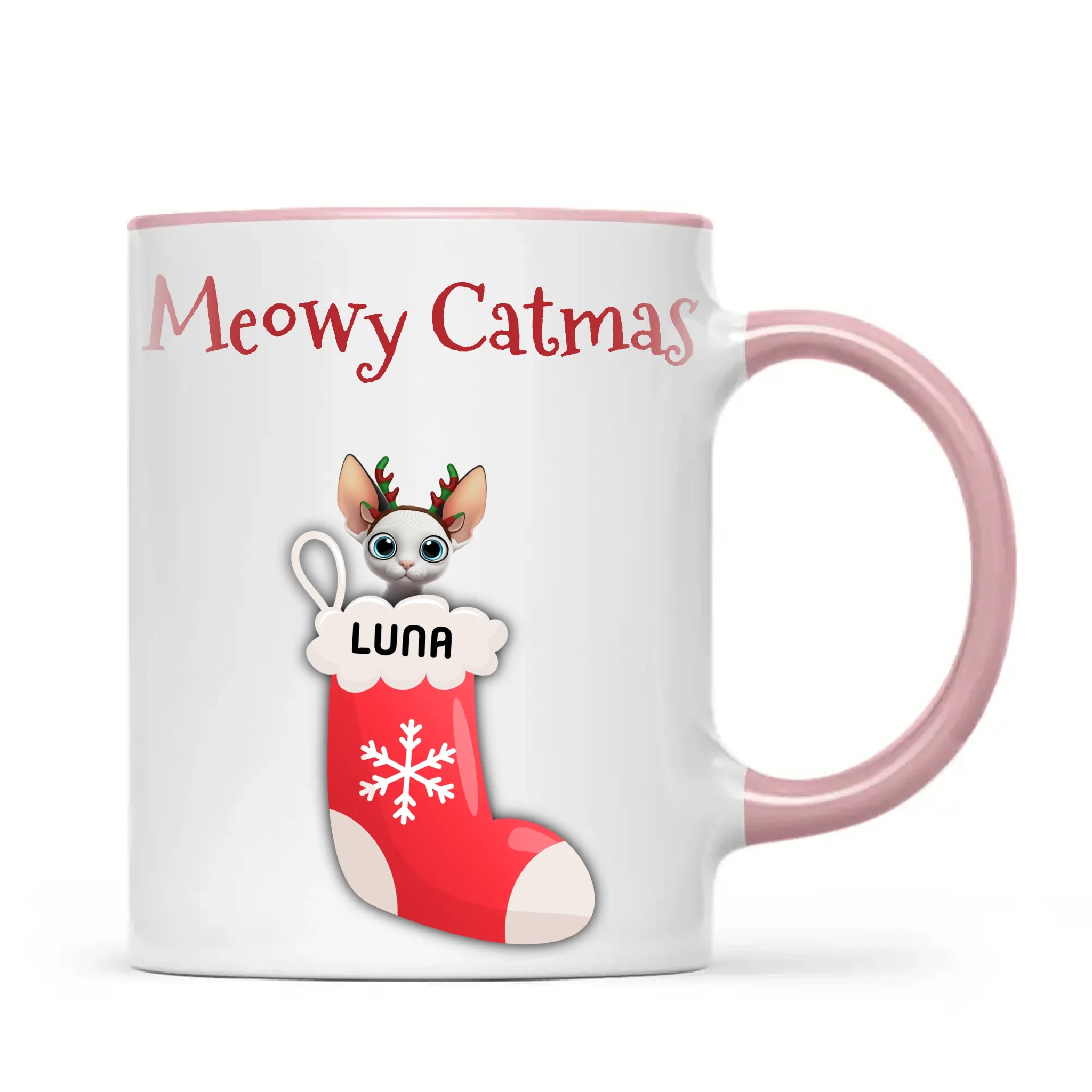 Personalised Meowy Catmas Cats Mug, view 14