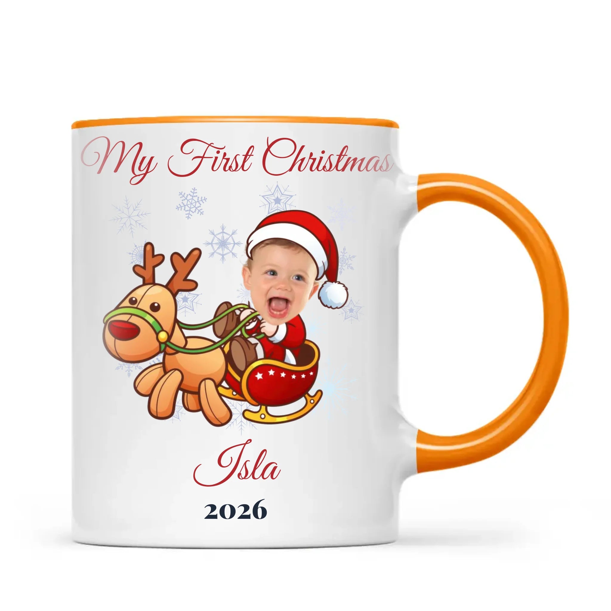 Personalised Baby's First Christmas Costume Photo Mug, view 11