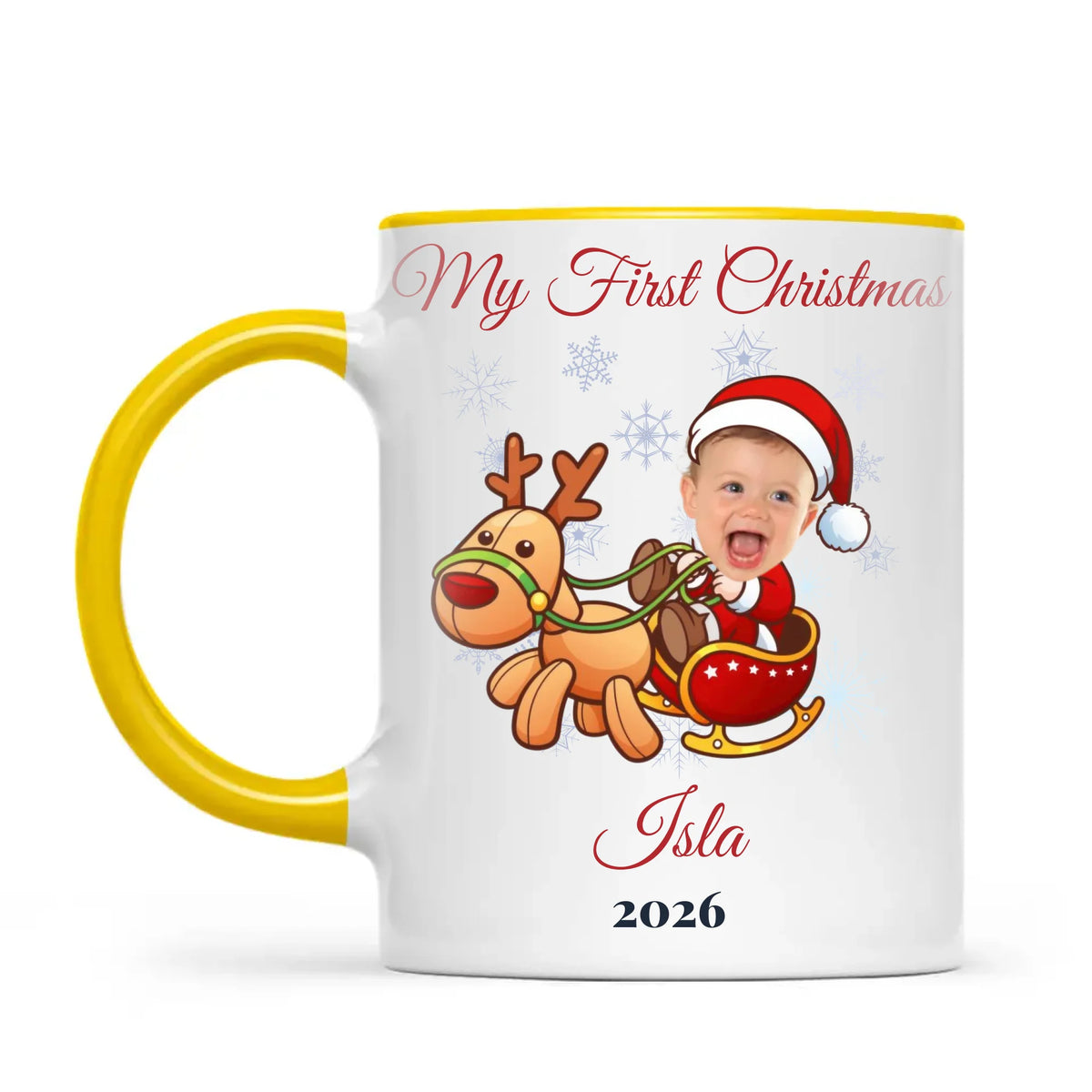 Personalised Baby's First Christmas Costume Photo Mug, view 16
