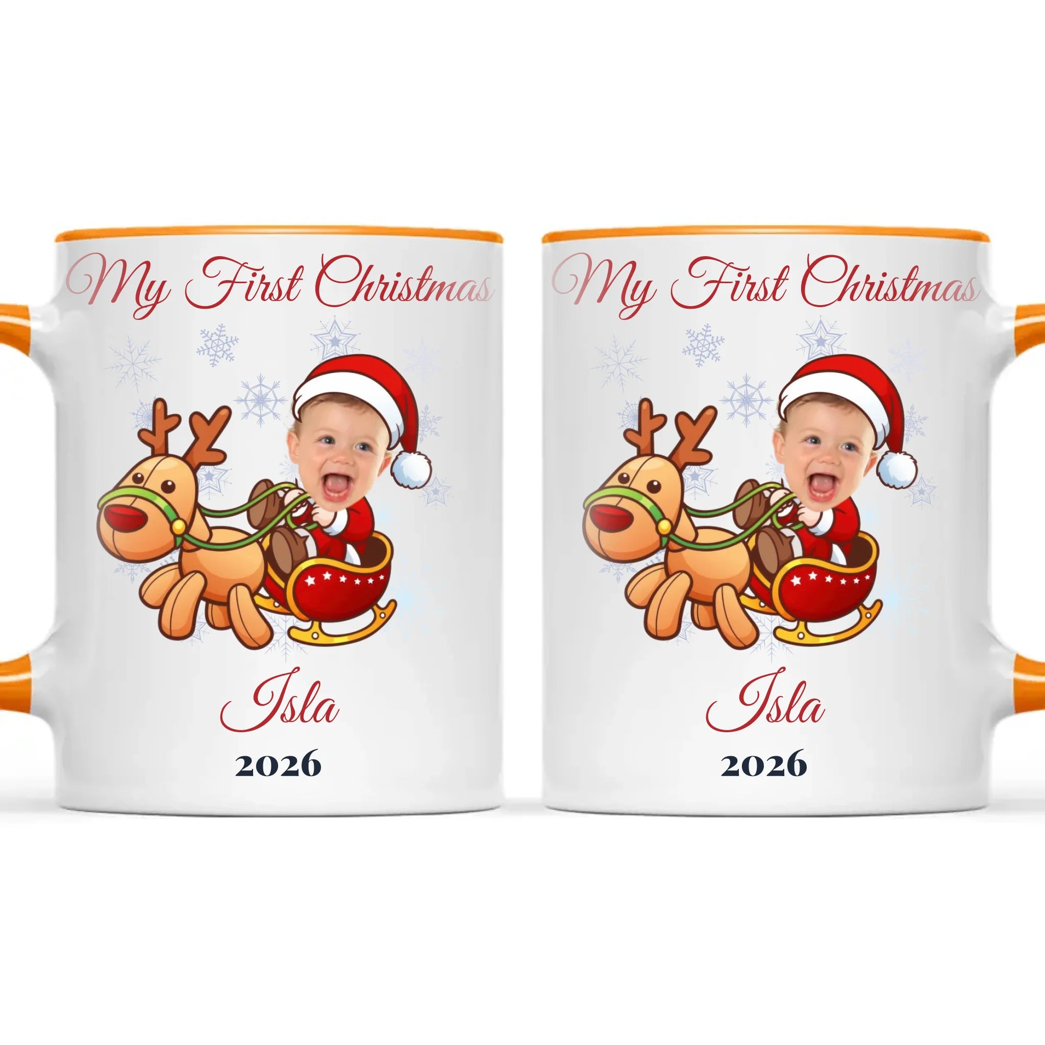 Personalised Baby's First Christmas Costume Photo Mug, view 12