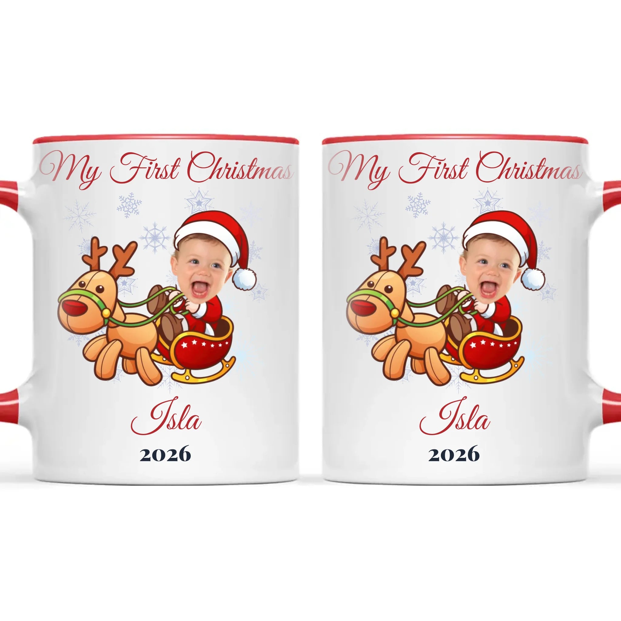 Personalised Baby's First Christmas Costume Photo Mug, view 6