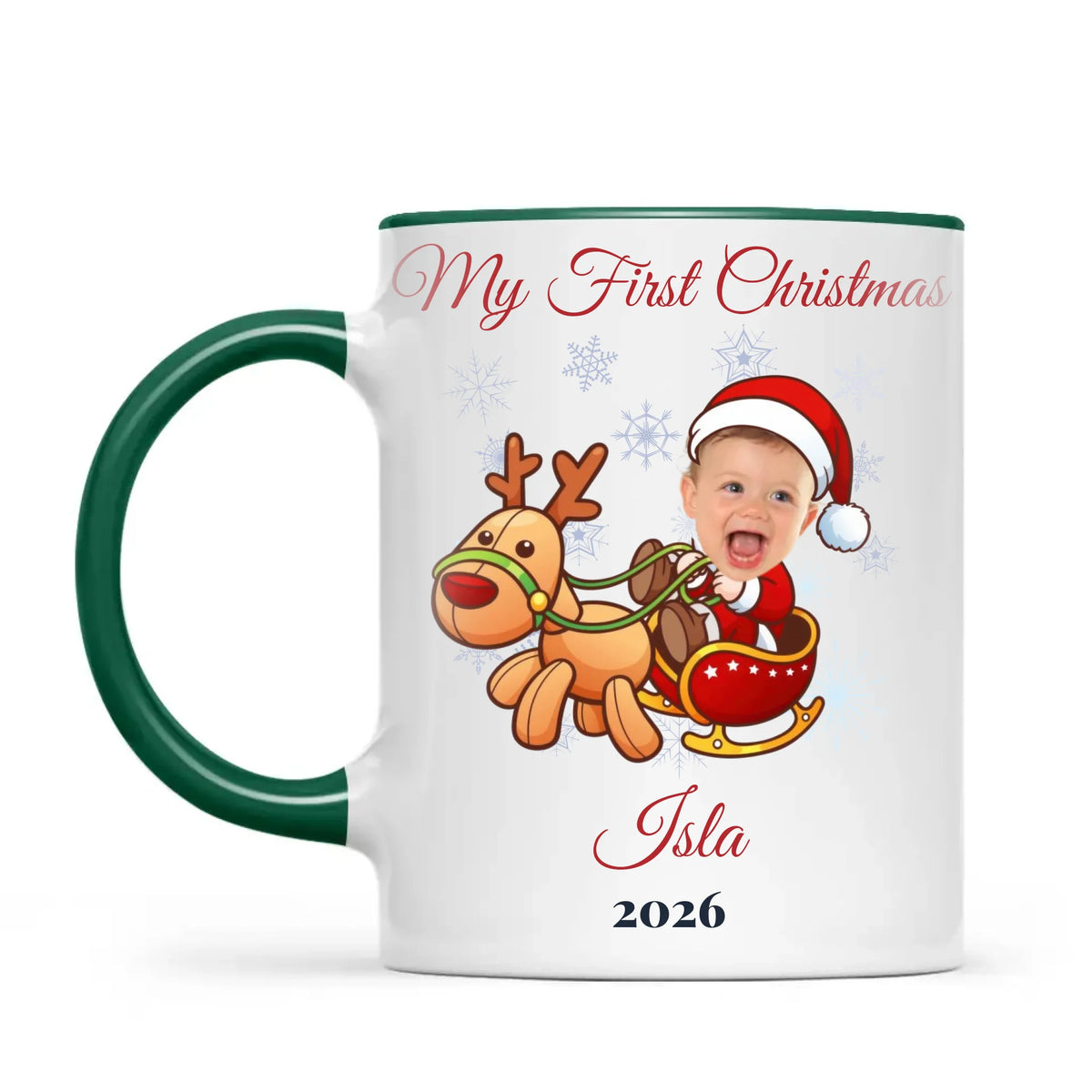 Personalised Baby's First Christmas Costume Photo Mug, view 19