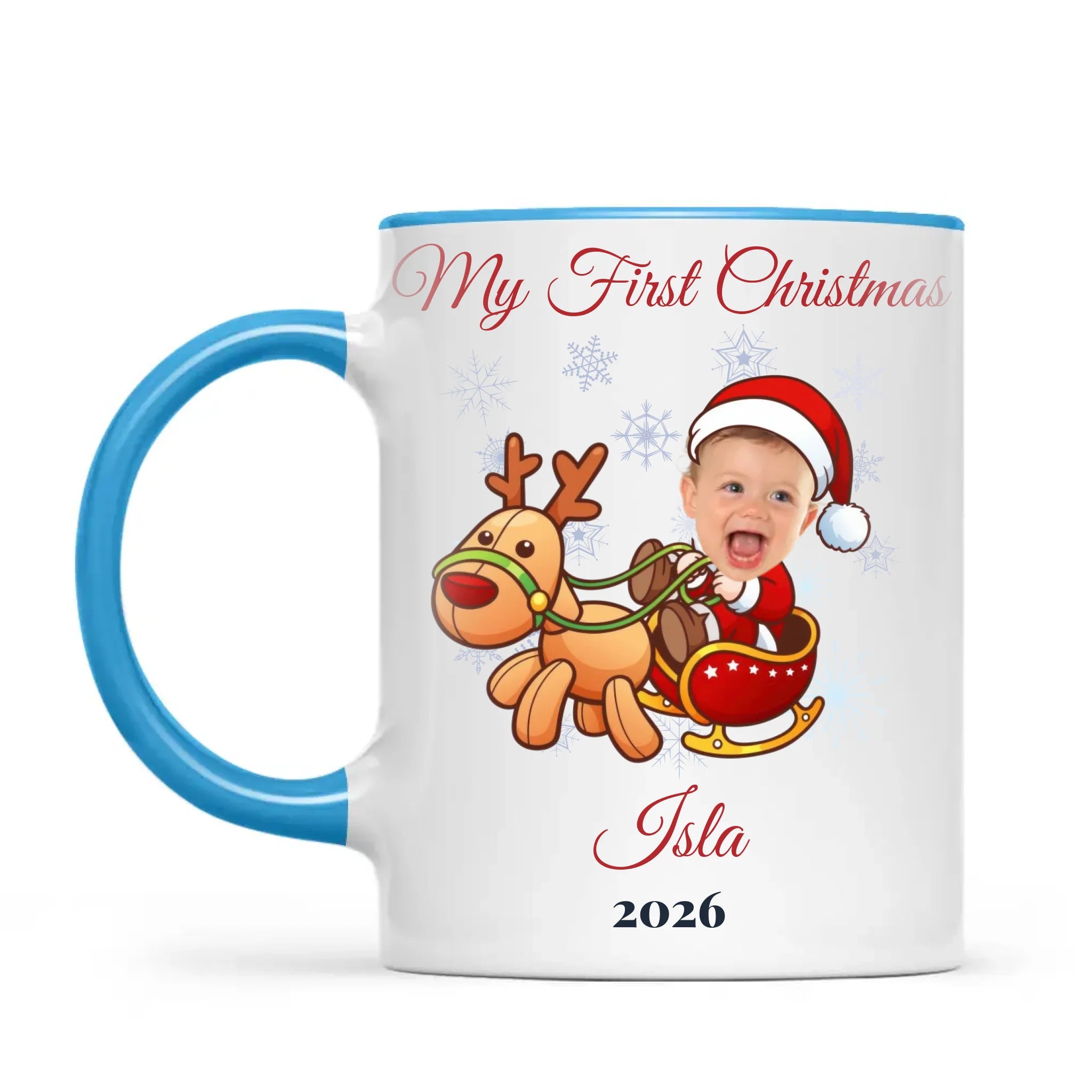 Personalised Baby's First Christmas Costume Photo Mug, view 7