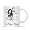 Personalised Line Art Family Portrait Mug from Your Photo