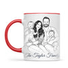 Personalised Line Art Family Portrait Mug from Your Photo