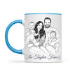 Personalised Line Art Family Portrait Mug from Your Photo